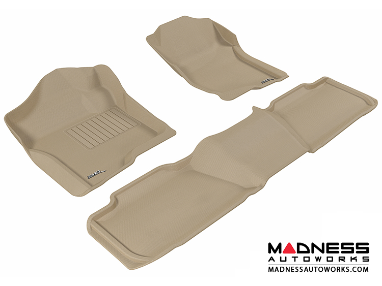 Chevrolet Tahoe Floor Mats (Set of 3) - Tan by 3D MAXpider (2007-2014)